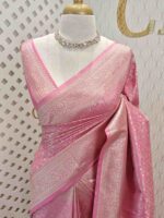 Banarasi with small different floral veiny designs - Image 10