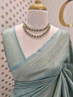 Banarasi with small different floral veiny designs - Image 14
