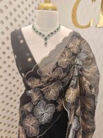 Organza with turkish like thread random floral design - Image 28