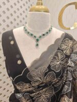 Organza with turkish like thread random floral design - Image 29