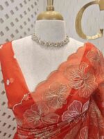 Organza with turkish like thread random floral design - Image 26