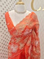 Organza with turkish like thread random floral design - Image 25
