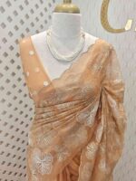 Organza with turkish like thread random floral design - Image 22