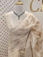 Organza with turkish like thread random floral design - Image 19