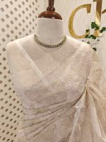 Organza with turkish like thread random floral design - Image 35