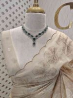 Organza with turkish like thread random floral design - Image 20