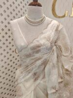 Organza with turkish like thread random floral design - Image 13