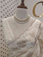 Organza with turkish like thread random floral design - Image 14
