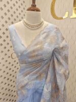 Organza with turkish like thread random floral design - Image 10