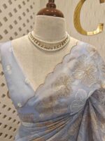 Organza with turkish like thread random floral design - Image 11