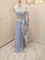 Organza with turkish like thread random floral design - Image 12