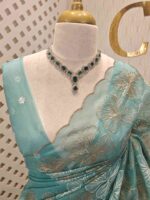 Organza with turkish like thread random floral design - Image 2