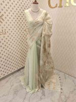 Organza with turkish like thread random floral design - Image 9