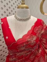 Organza with turkish like thread random floral design - Image 5