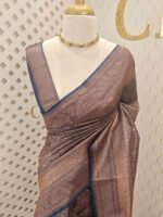 Soft katan with intricate paisley and double border
