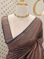 Soft katan with intricate paisley and double border - Image 2