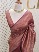 Soft katan with intricate paisley and double border - Image 10