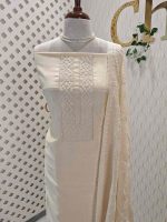 Salwar with flower like small pearl work on the neck - Image 4