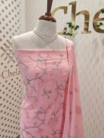 Salwar with multi colour floral design on body portion - Image 6
