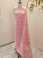 Salwar with multi colour floral design on body portion - Image 5