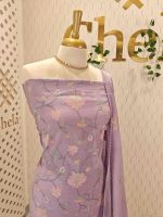 Salwar with multi colour floral design on body portion - Image 3
