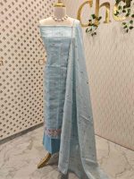 Salwar with intricate floral design and bird motify on  body end - Image 11
