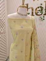 Salwar with swan and bird motify design and floral pattern on body - Image 9