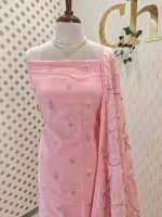 Salwar with swan and bird motify design and floral pattern on body - Image 4