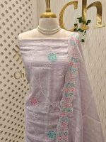 Salwar with thread embroidery work on all-over the body