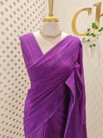 Chandheri with flower, leafy chicken kaari motif and crochet like pattern on border and pallu - Image 31