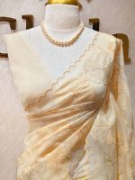 Organza with turkish like thread random floral design - Image 32
