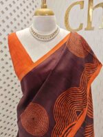 Soft silk with wooden inside portion like pattern - Image 4