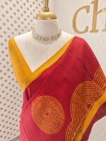 Soft silk with wooden inside portion like pattern