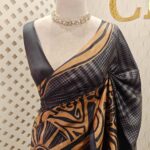 Soft silk with different geometric like printed pattern