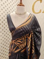 Soft silk with different geometric like printed pattern