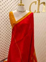 Soft silk with floral printed and geometric pattern - Image 7
