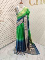 Tussar Banarasi double shade with spiar shape buttas - Image 9