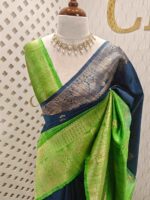 Tussar banarasi with double shade and flower buttas