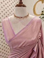 Banarasi saree with all-over floral motifs along with simple line inside the motifs - Image 8