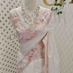 Organsa with beads and sequins work on body along with turkish like suttle side boarder