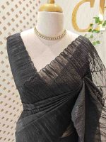 Organza with turkish like work all over the body with small scalloped boarder - Image 14