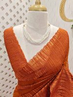 Organza with turkish like work all over the body with small scalloped boarder - Image 19