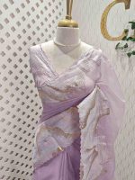 Organza with  wavy work, often referred to as Turkish embroidery - Image 25