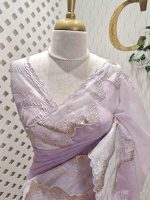 Organza with  wavy work, often referred to as Turkish embroidery - Image 26