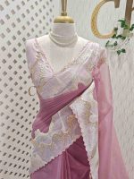 Organza with  wavy work, often referred to as Turkish embroidery - Image 22