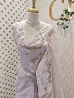 Organza with  wavy work, often referred to as Turkish embroidery - Image 19