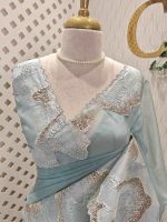 Organza with  wavy work, often referred to as Turkish embroidery - Image 11