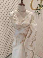 Organza with  wavy work, often referred to as Turkish embroidery - Image 7