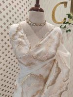 Organza with  wavy work, often referred to as Turkish embroidery - Image 8
