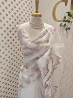 Organza with  wavy work, often referred to as Turkish embroidery - Image 4